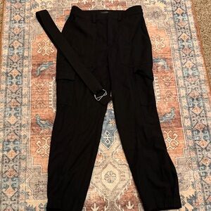 Banana Republic Black Ankle Cargo Pants